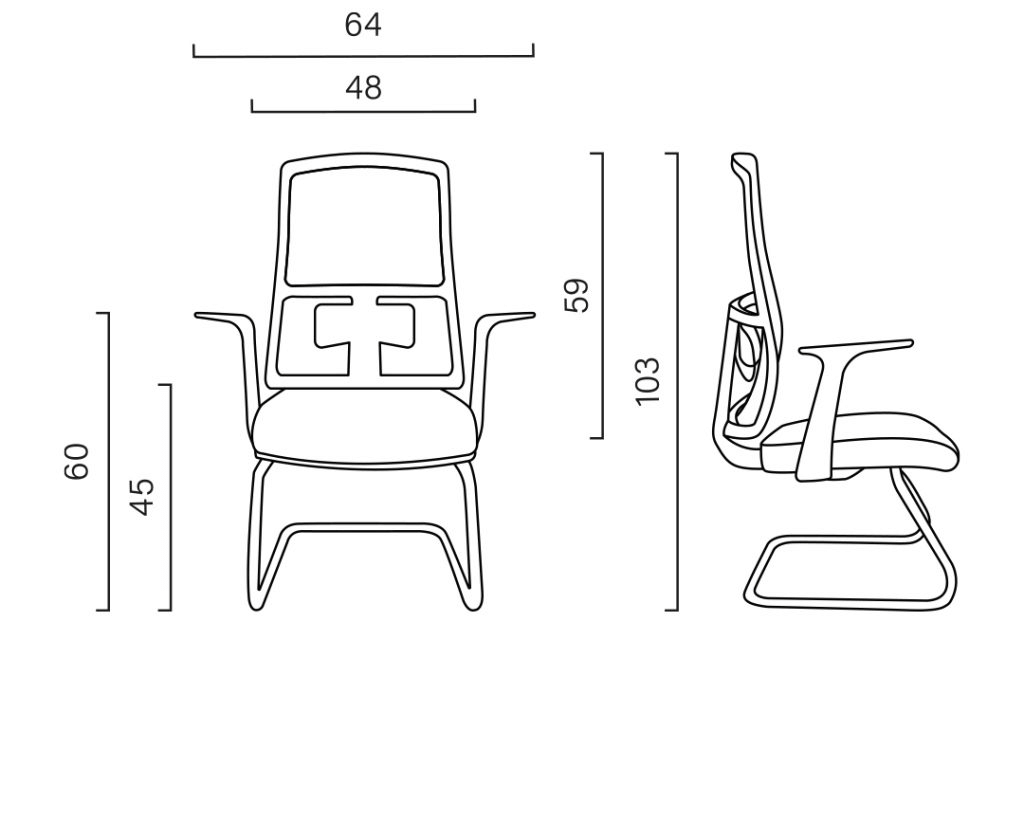 صندلی کنفرانسی داتیس مدل روکو کد CR630WF